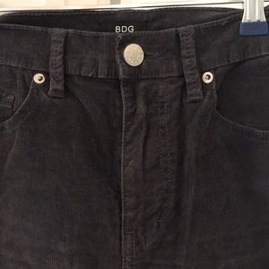 Cropped, flared, high waist corduroys